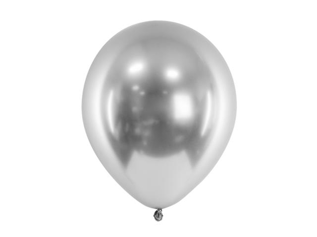 Balony Glossy 30cm, srebrny: 1op./50szt. PARTYDECO