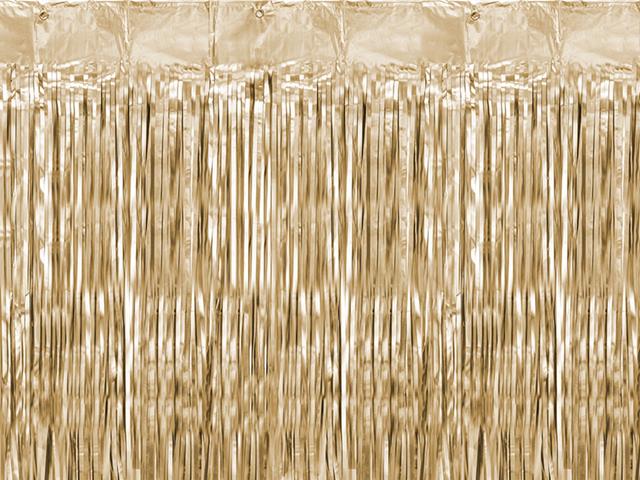 Kurtyna Party, złoty, 90x250cm PARTYDECO