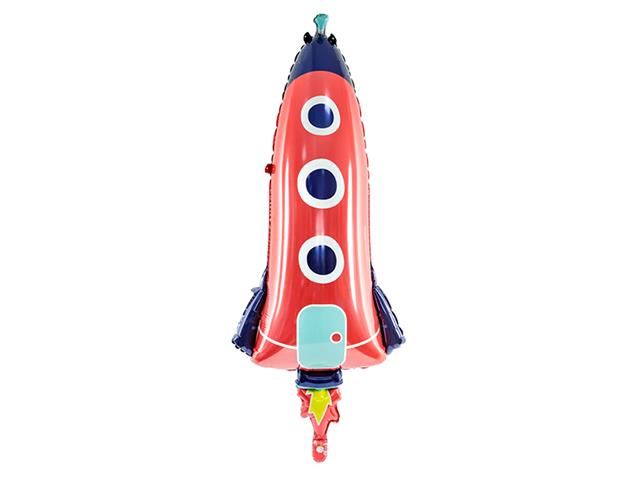 Balon foliowy Rakieta, 44x115cm, mix PARTYDECO