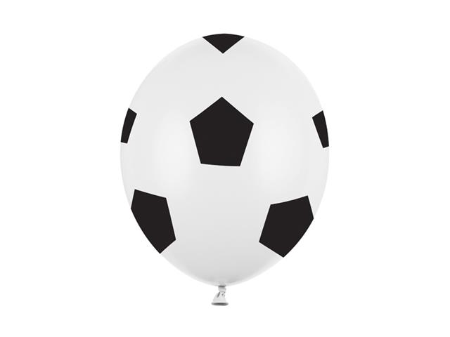 Balony 30 cm, Piłka, Pure White: 1op./6szt. PARTYDECO