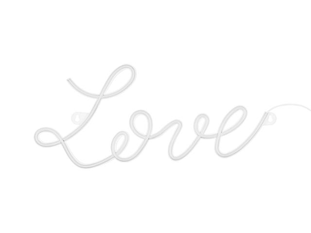 Neon LED - Love, biały, 61x27,4 cm PARTYDECO