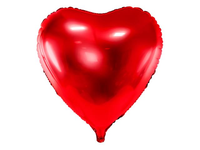 Balon foliowy Serce, 68x72cm, czerwony PARTYDECO