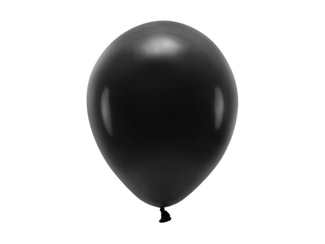 Balony Eco 26cm pastelowe, czarny: 1op./100szt. PARTYDECO