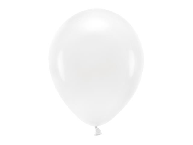 Balony Eco 30cm pastelowe, biały: 1op./10szt. PARTYDECO
