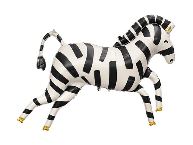 Balon foliowy Zebra, 115x85 cm, mix PARTYDECO