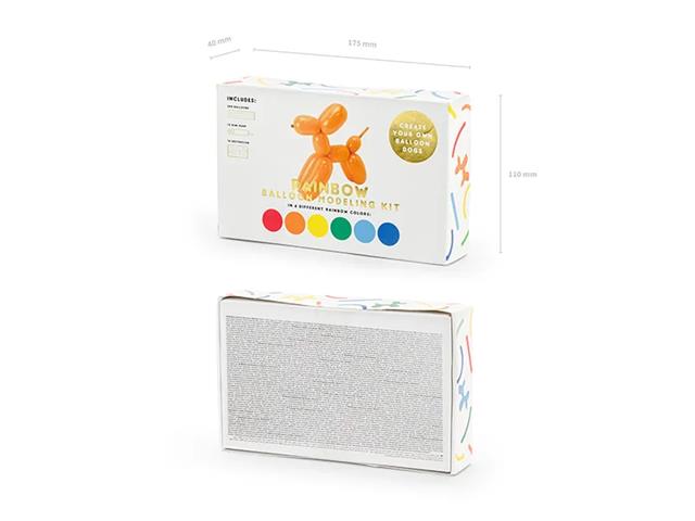 BALONY DO MODELOWANIA PASTELOWE 130CM Z POMPKĄ, MIX PARTYDECO