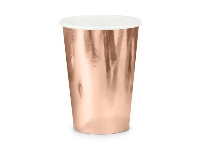 KUBECZKI RÓŻOWE ZŁOTO 220ML: 1OP./6SZT. PARTYDECO