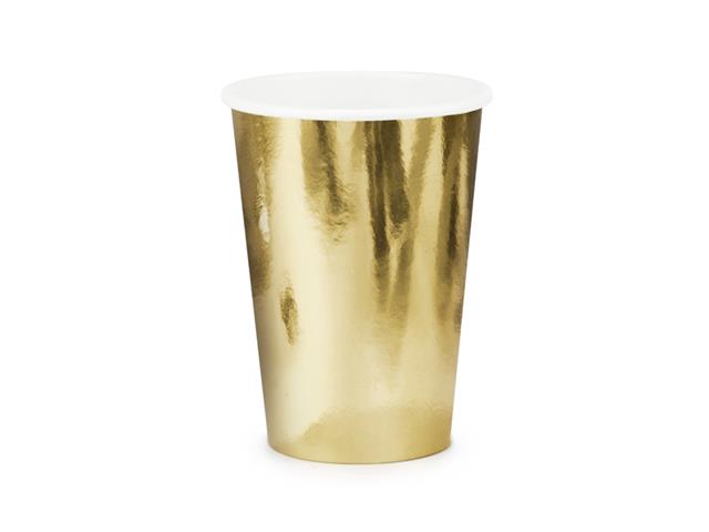 KUBECZKI, ZŁOTY, 220ML: 1OP./6SZT. PARTYDECO