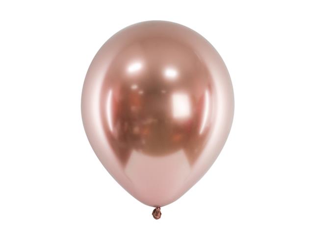 Balony Glossy 30cm, różowe złoto: 1op./10szt. PARTYDECO