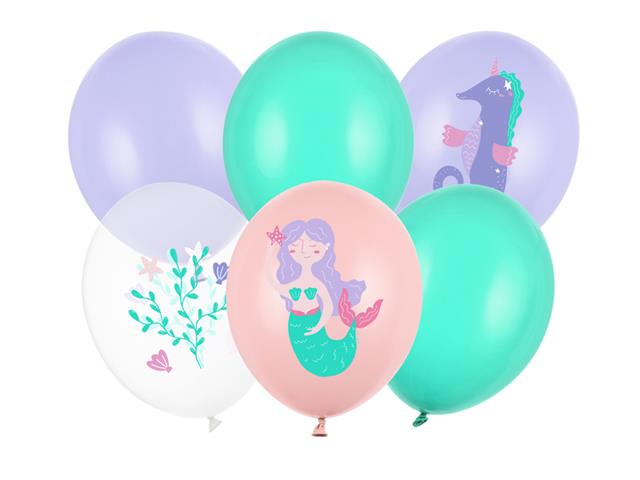 Balony 30 cm, Morski Świat, mix: 1op./6szt. PARTYDECO