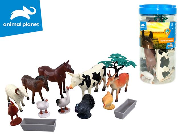 ZWIERZĘTA WIEJSKIE 13 SZT W SŁOIKU ANIMAL PLANET CZAPSKA 003165
