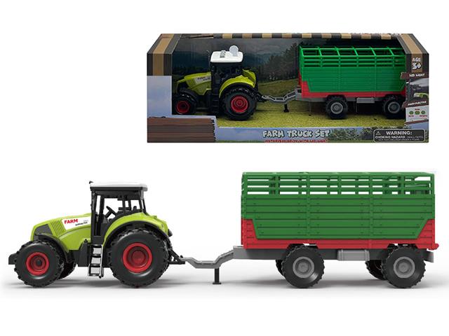 TRAKTOR Z PRZYCZEPĄ 39X13X13CM ŚWIATŁO I DŹWIĘK 003443 CZAPSKA