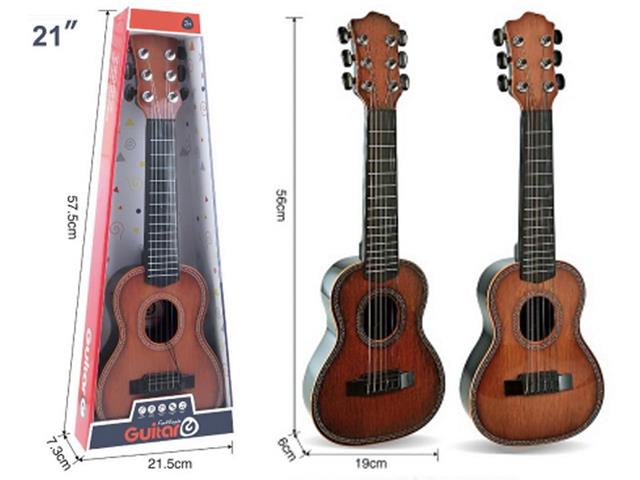 GITARA 53CM METALOWE STRUNY, RUCHOME POKRĘTŁA PRZY GRYFIE, KOSTKA DO GRY CZAPSKA 013449