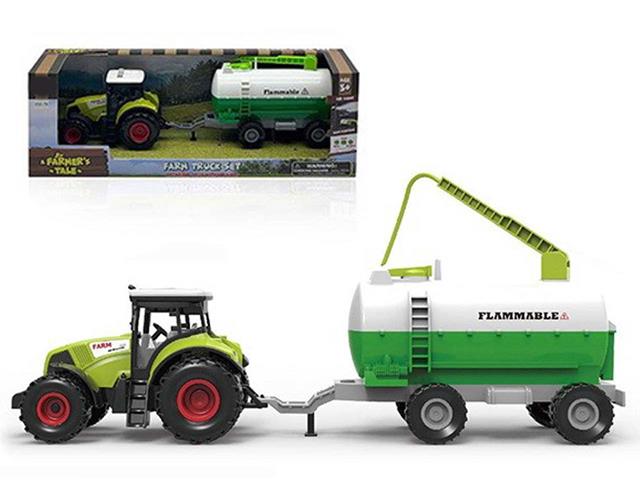 TRAKTOR Z PRZYCZEPĄ 1:36 ŚWIATŁO DŹWIĘK 36,5X8,5X11,5CM 013457 CZAPSKA