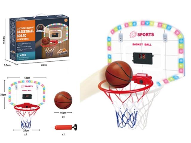 ZESTAW DO KOSZYKÓWKI TABLICA 43X33CM + PIŁKA + POMPKA 013945 CZAPSKA