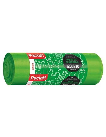 PACLAN WORKI NA ŚMIECI 120L/10 segregacja ZIELONE SZKŁO