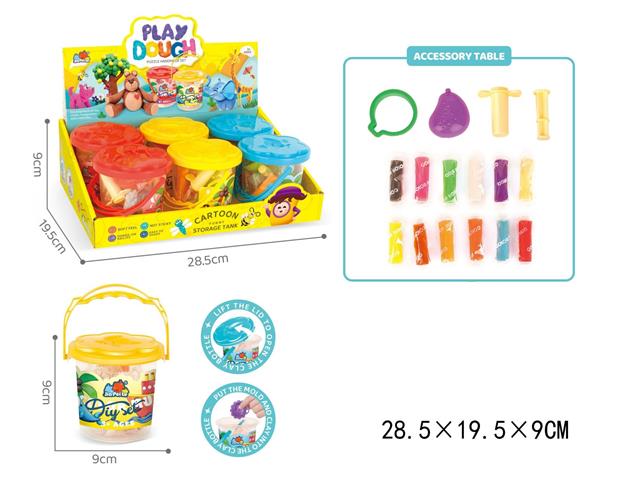 GAZELO MASA PLASTYCZNA ZESTAW 12 KOLORÓWW WIADERKU G210456
