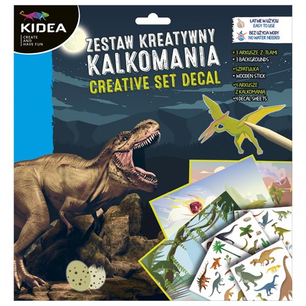 derform zestaw kreatywny kalkomania dinozaury zkrkaka kidea