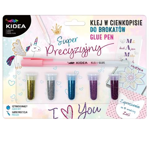 DERFORM PRECYZYJNY KLEJ W CIENKOPISIE + 5 BROKATÓ KIDEA /12/