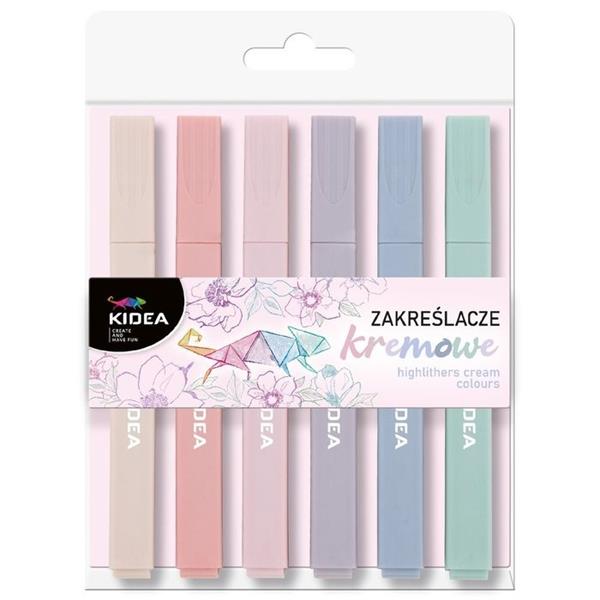 DERFORM ZAKREŚLACZE GEOMETRYCZNE KREMOWE6 KOLORÓW ZKG6KA /12/