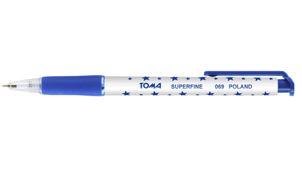 toma-długopis superfine automatyczny    niebieski to-069 /20/