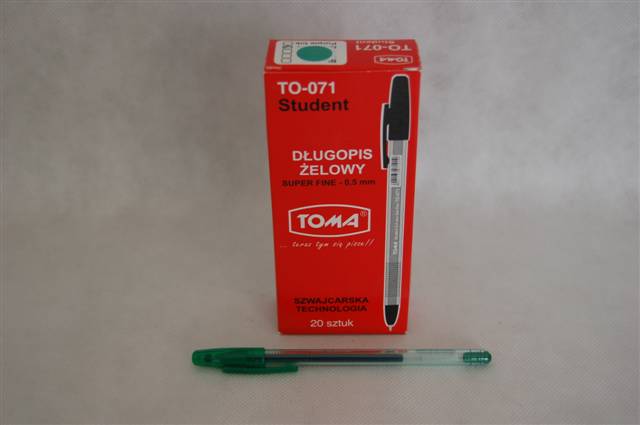 toma-długopis student 0,5mm gel pen     to-071 zielony /20/