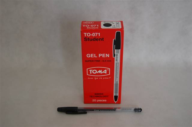 toma-długopis student 0,5mm gel pen     to-071 czarny /20/