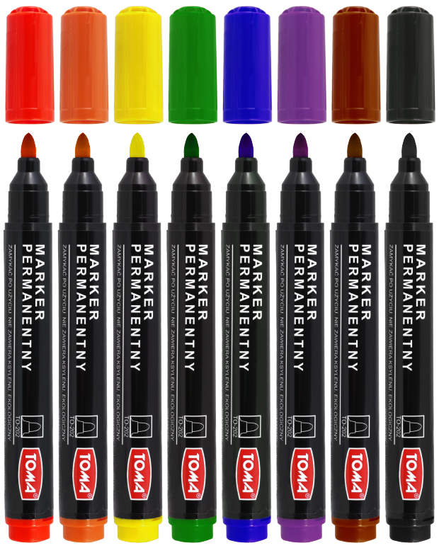 toma-marker permanentny mix 9 kolorów   to-202 op.20szt