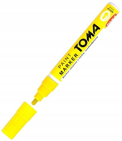 toma-marker olejowy 2.5 wodoodporny neon żółty