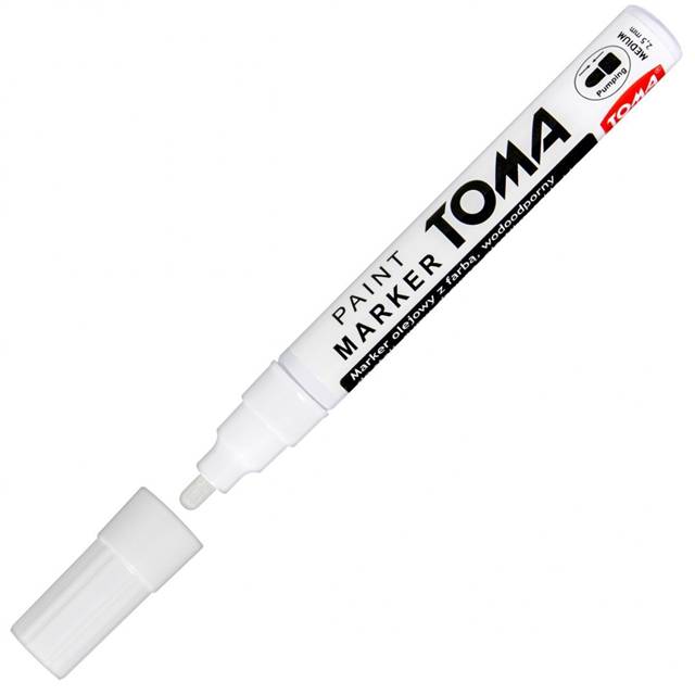 toma-marker olejowy 2.5 wodoodporny     biały to-440 /12/