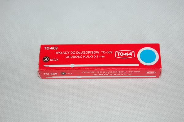 TOMA-WKŁAD DO DŁUGOPISU TO-069 NIEBIESKI0,5MM /50/