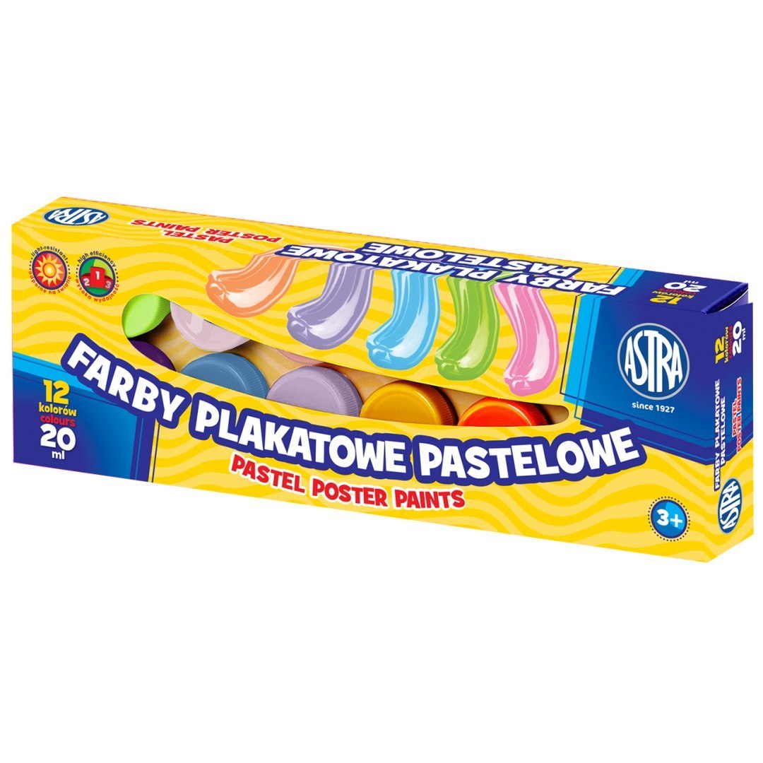 astra farby plak.12 kol.20ml pastelowe  301 118 001 /4/