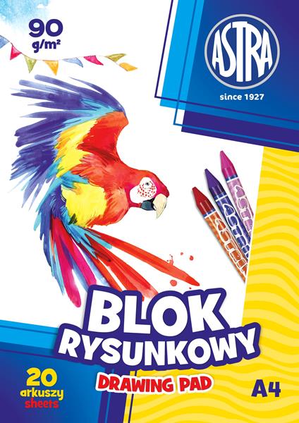 astra blok rysunkowy a4 20k 90g/m2 106 119 001 /10/