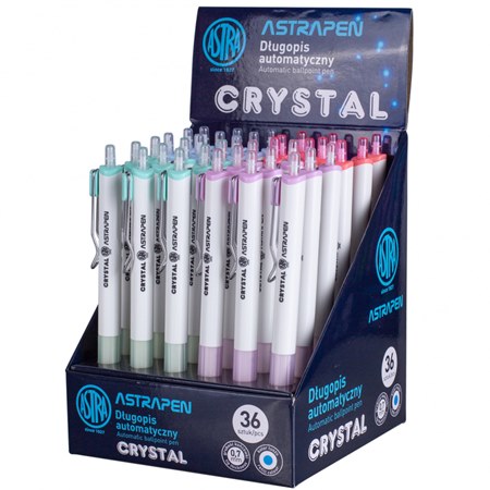 astra długopis automatyczny crystal 0.7mm 201 121 004 astrapen /36/