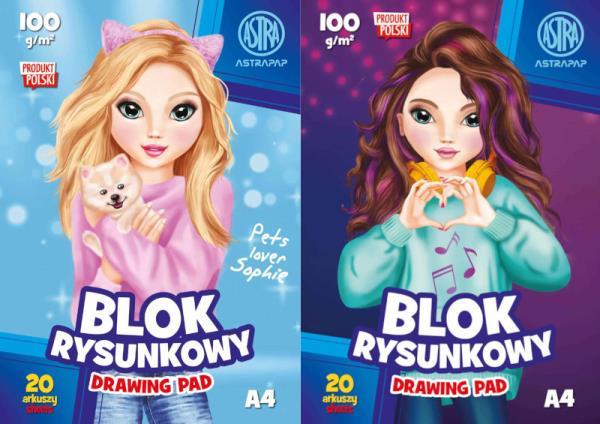 astra blok rysunkowy a4 20k 100g top teens astrapap 