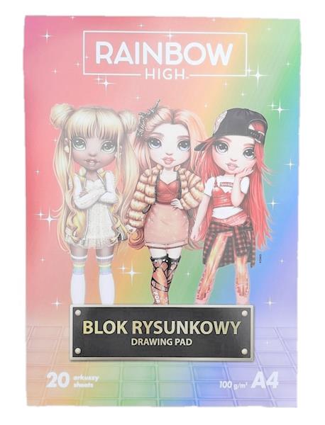 astra blok rysunkowy a4 20k rainbow high100g 106 022 014