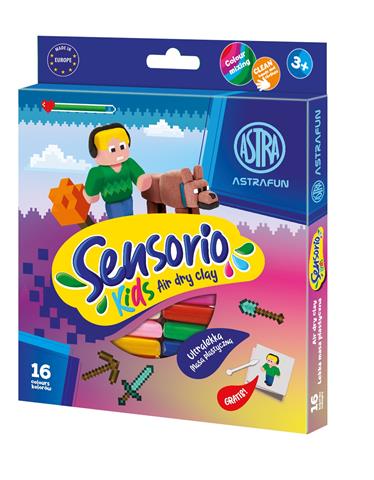 ASTRA LEKKA MASA PLASTYCZNA SENSORIO PIXEL 16 KOLORÓW 336 124 023