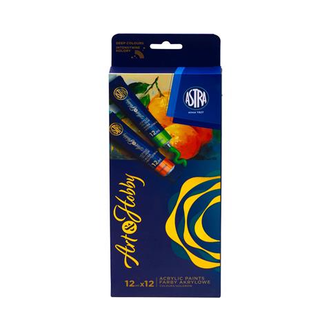 ASTRA FARBY AKRYLOWE ZESTAW 12-KOL.X12MLART&HOBBY