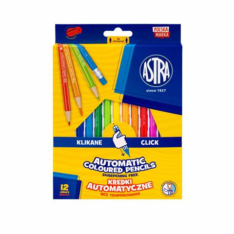 ASTRA KREDKI AUTOMATYCZNE HEKSAGONALNE  12 KOLORÓW 312 025 005 /12/