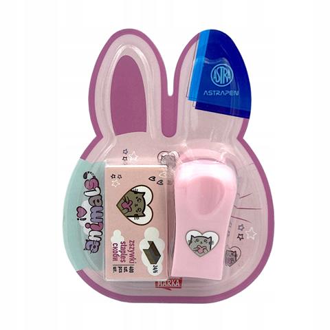 ASTRA ZSZYWACZ MINI RÓŻOWY KRÓLICZEK+ZSZYWKI 24/6 ASTRAPEN 415 025 001