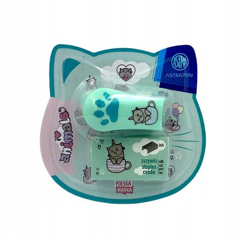 ASTRA ZSZYWACZ MINI ZIELONY MIŚ+ZSZYWKI 24/6 ASTRAPEN 415 025 002