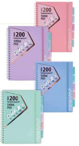 ASTRA KOŁONOTES A4 PP LINIA ASTRAPAP PASTEL MIX KOLORÓW 107 024 010