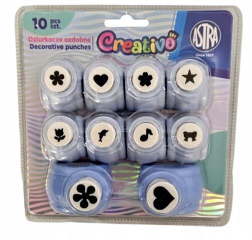 ASTRA DZIURKACZE OZDOBNE 10MM OP. 10SZT.RÓŻOWE CREATIVO 334 025 904