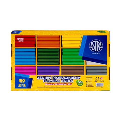 ASTRA PLASTELINA 180SZT 12 KOLORÓW X15SZT ZESTAW PRZEDSZKOLNY 303 025 044