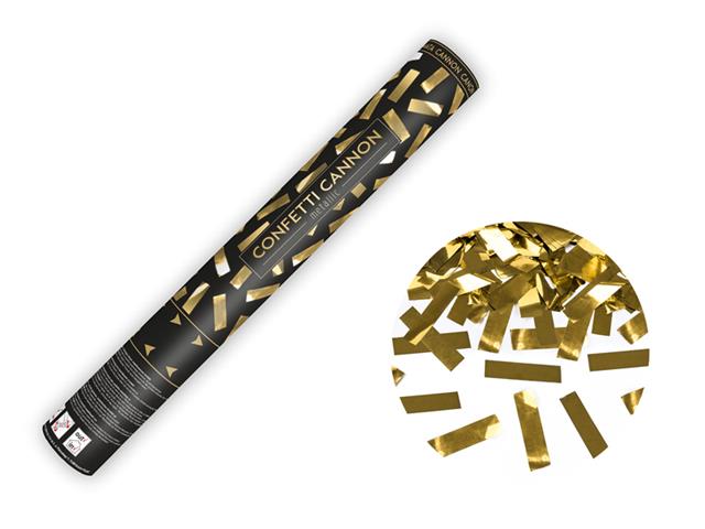Tuba z konfetti, złoty, 40cm PARTYDECO