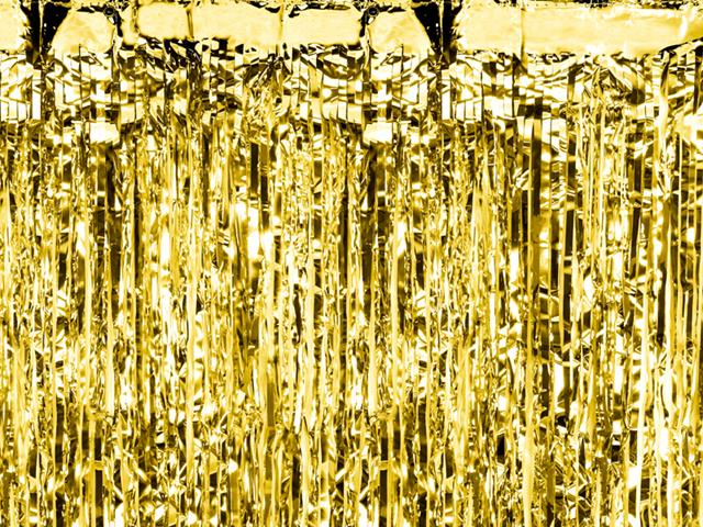 Kurtyna Party, złoty, 90 x 250cm PARTYDECO