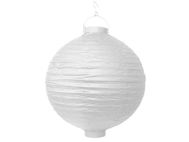 Lampion papierowy, biały, 20cm PARTYDECO