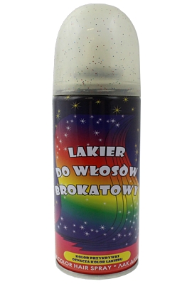 god-lakier do włosów brokatowy złoty 125ml