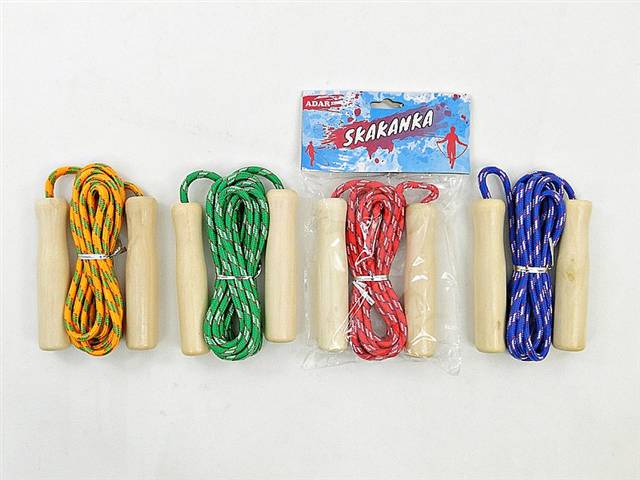 ADAR SKAKANKA SZNURKOWA DREWNIANE RĄCZKI454439