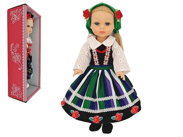 ADAR LALKA W STROJU REGIONALNYM 35CM Z DŹWIĘKIEM W PUDEŁKU ŁOWICZANKA 589636